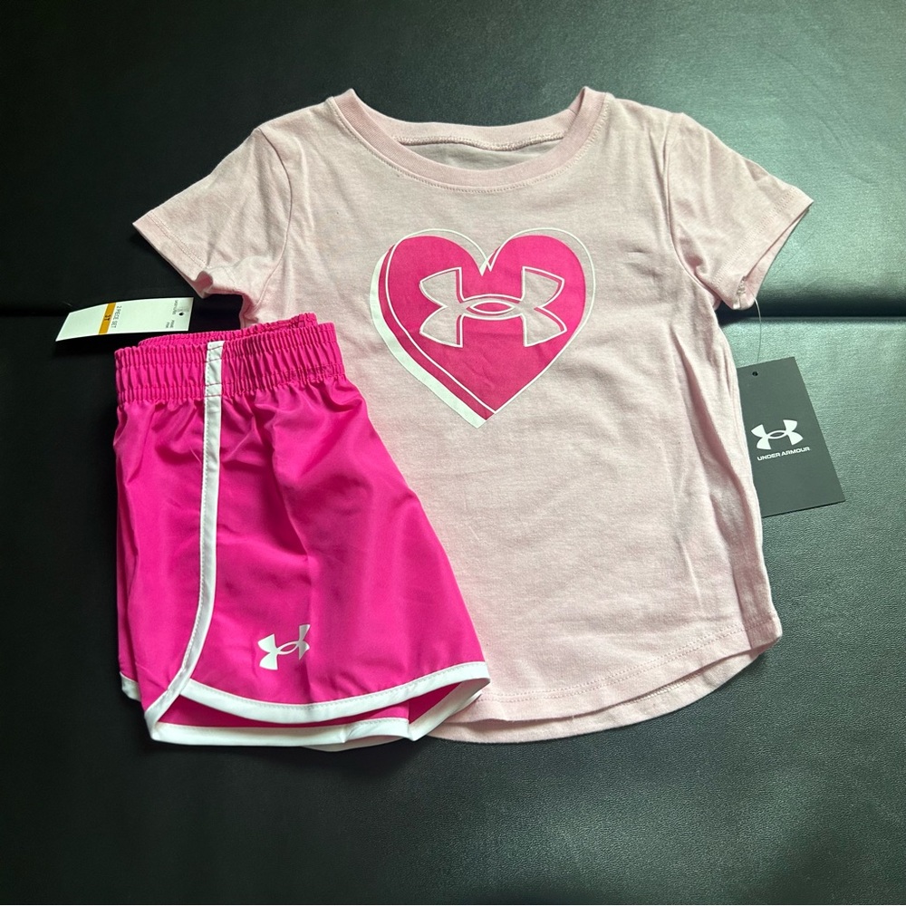 NWT Under Armour Athletic Set Girls Size 3T